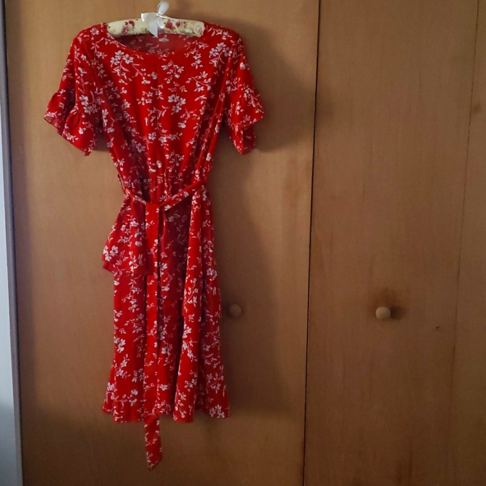 Fun Ruffle Red Summer Dress